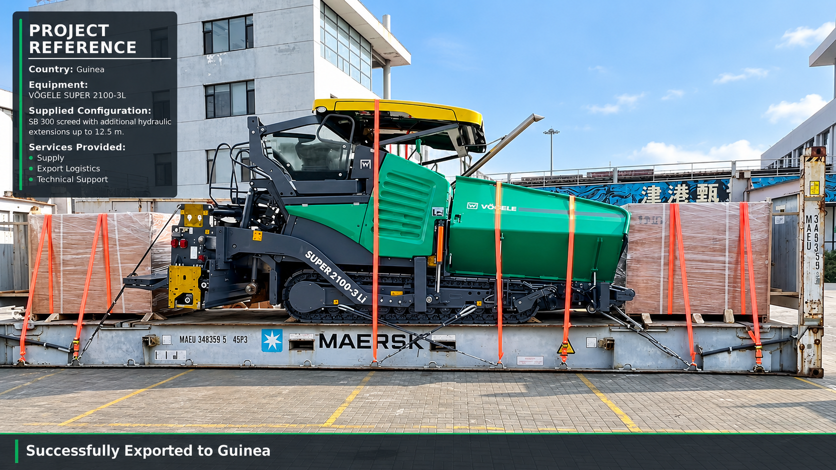 Project reference Guinea, VÖGELE SUPER 2100-3L